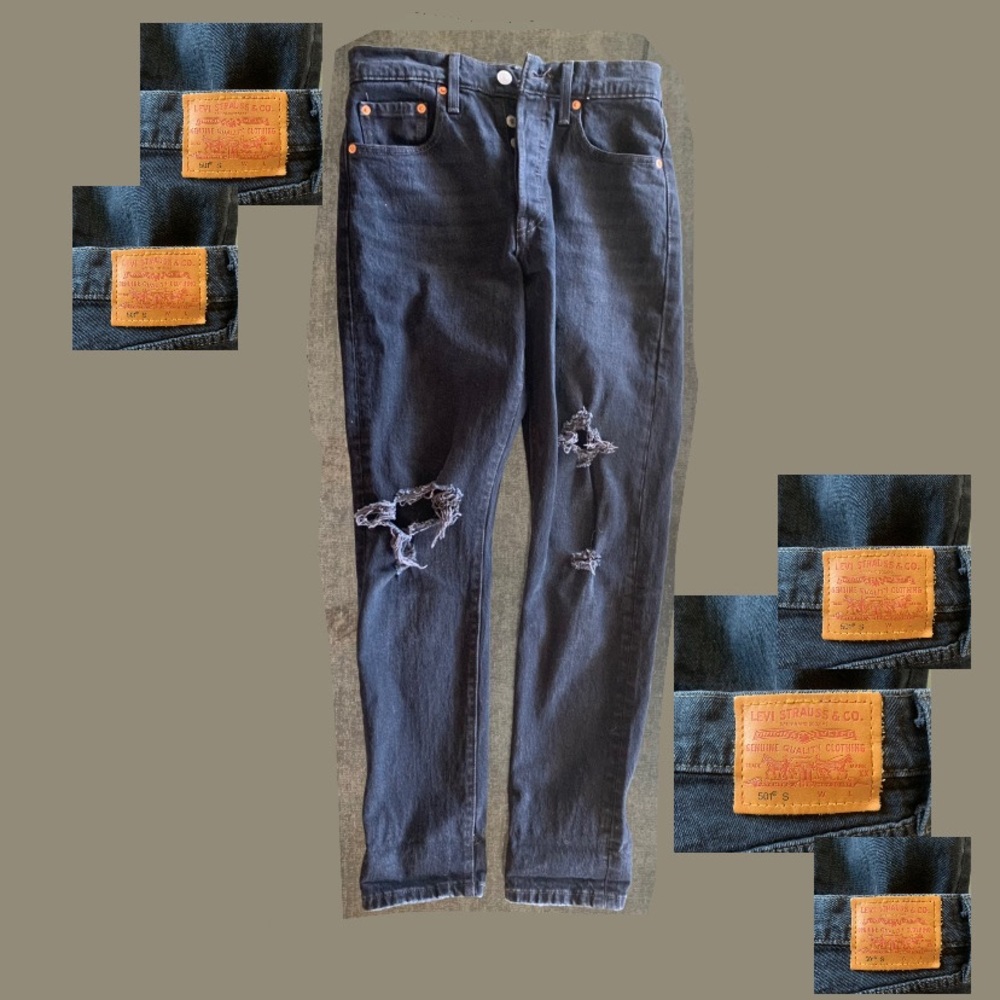 Black Levi fitted jeans